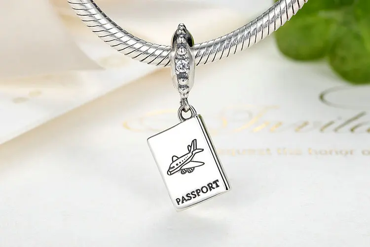 Title 4, S925 Silver Aircraft Bracelet Charm Silver Beads