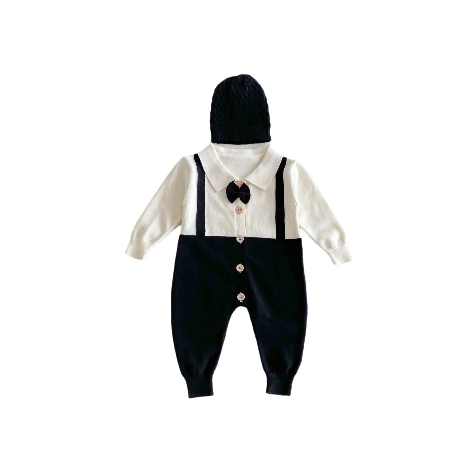 Autumn And Winter New Children's Clothing Infant Lapel Gentleman Tie False Two-piece Suit