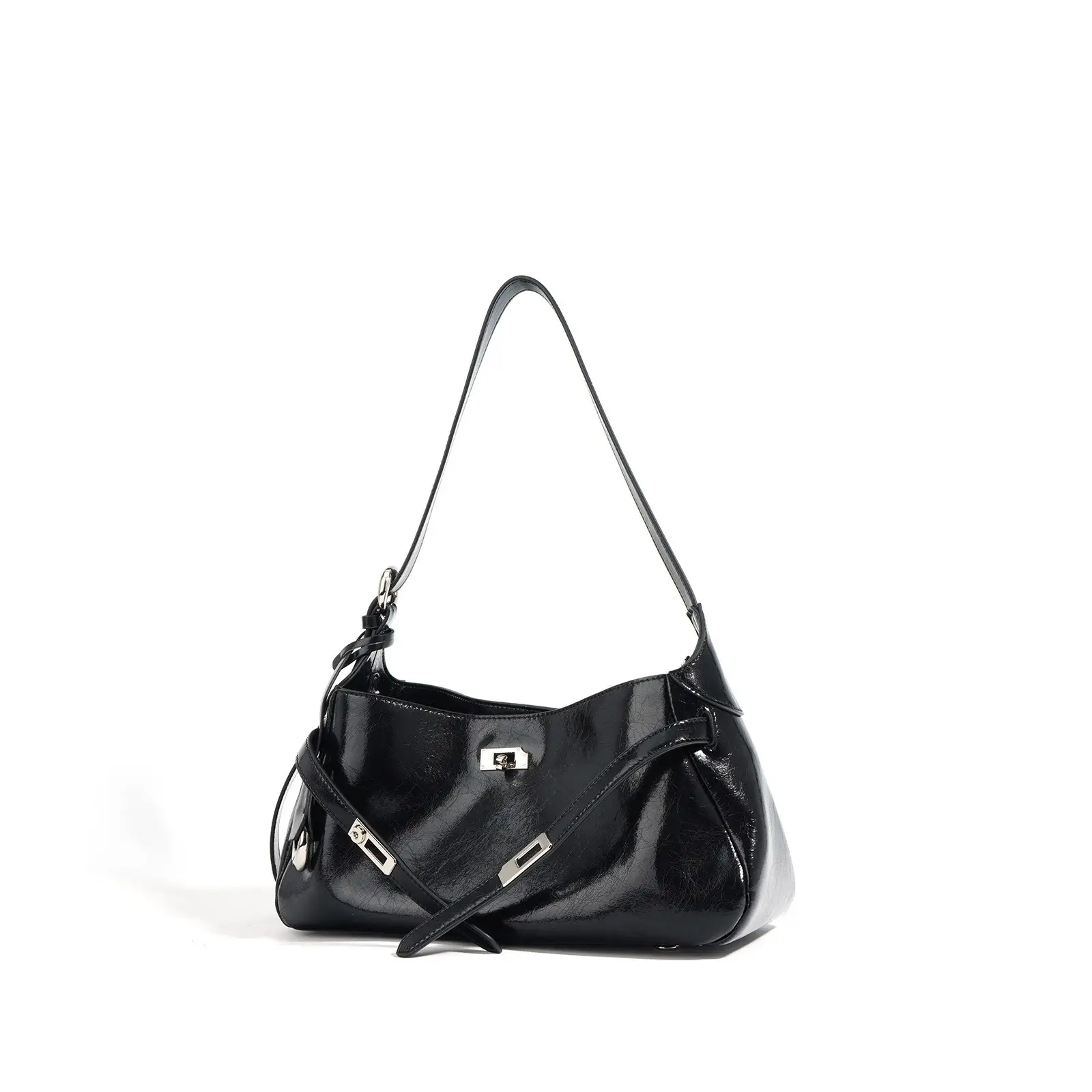Lock Commuting Crossbody Single Shoulder Underarm Bag