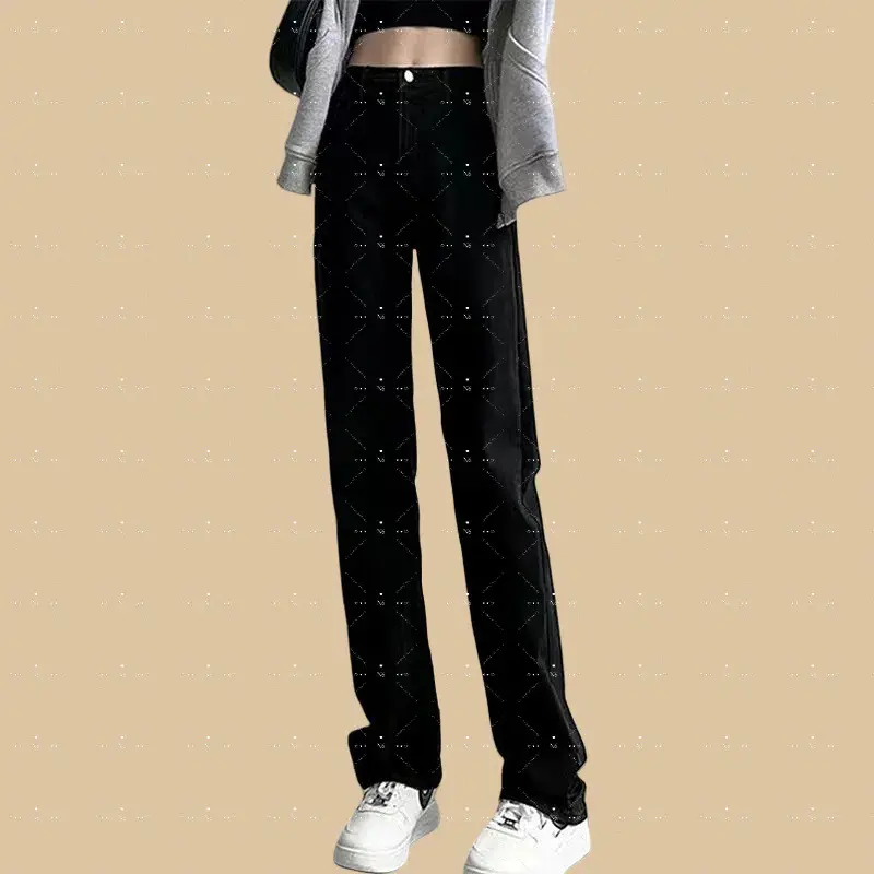 Lace-Strap Bootcut Denim Jeans
