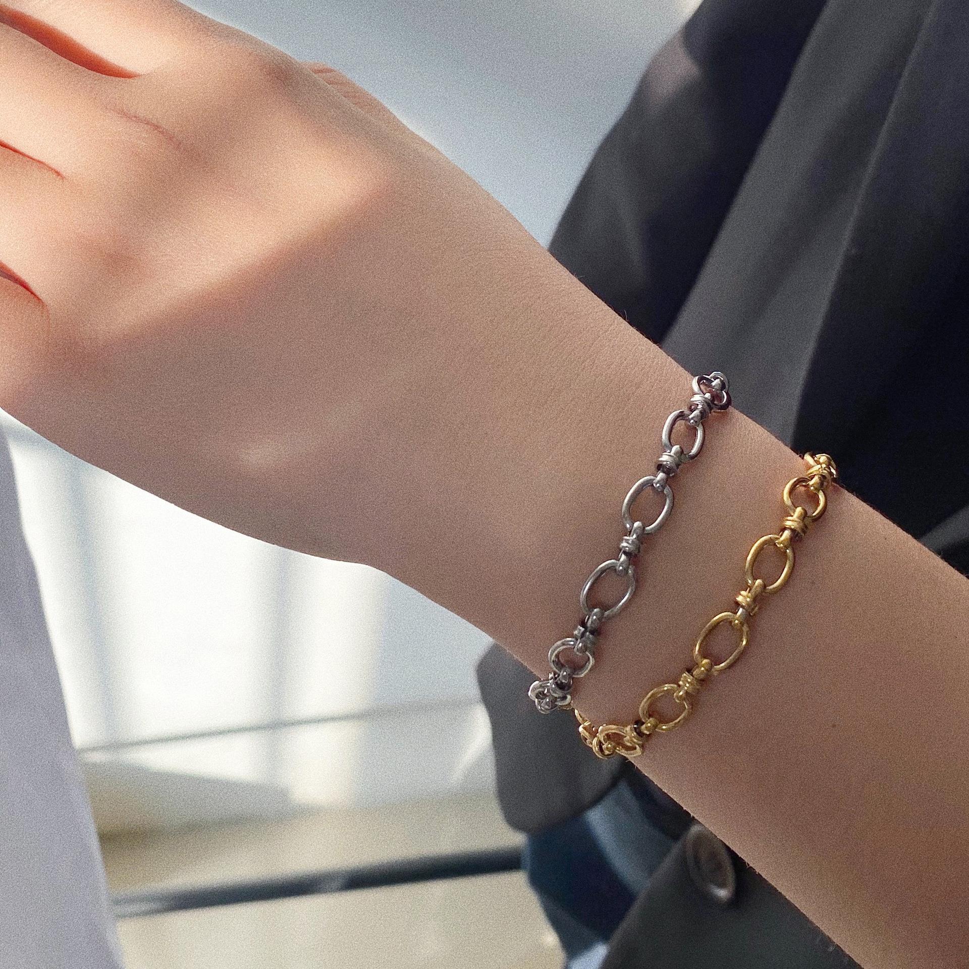 Stainless Steel Hand-woven Fancy Stitching Bracelet