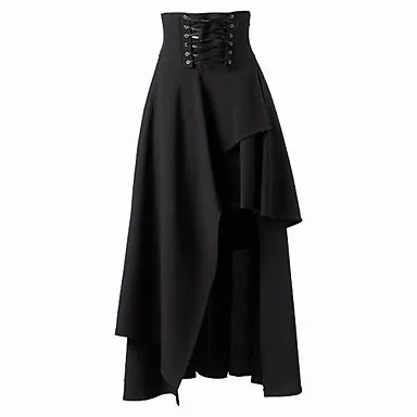 Autumn And Winter Irregular Gothic Skirt Black - Shop at LoveMi