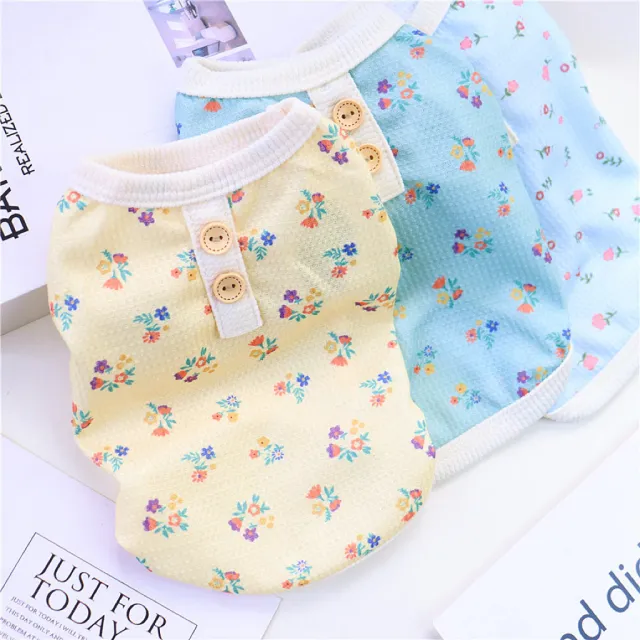 Pet Dog Summer Four legged Homewear Pajamas Vest Yellow - Shop at LoveMi