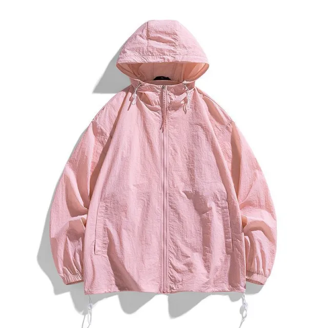 Sun Protection Clothing Trendy Simple Hooded Pink - Shop at LoveMi
