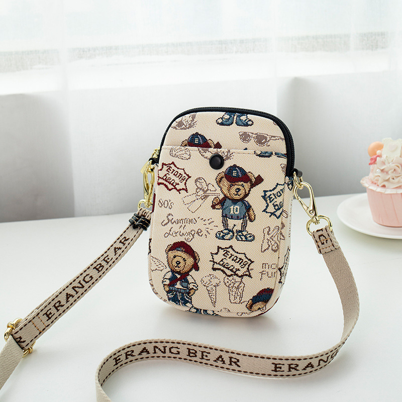 Embroidered Fashionable Phone Bag Womens Crossbodyc