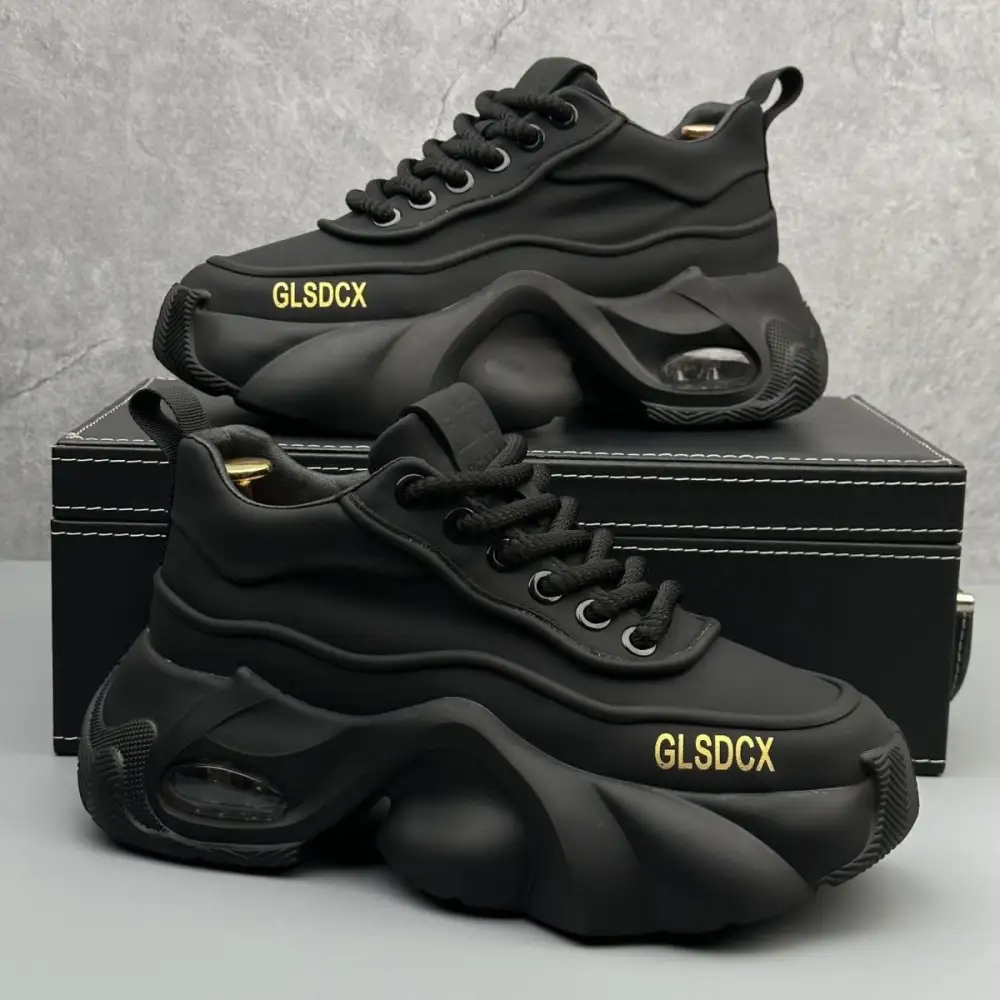 Leather Surface Trend Sports Leisure Platform Men's Shoes