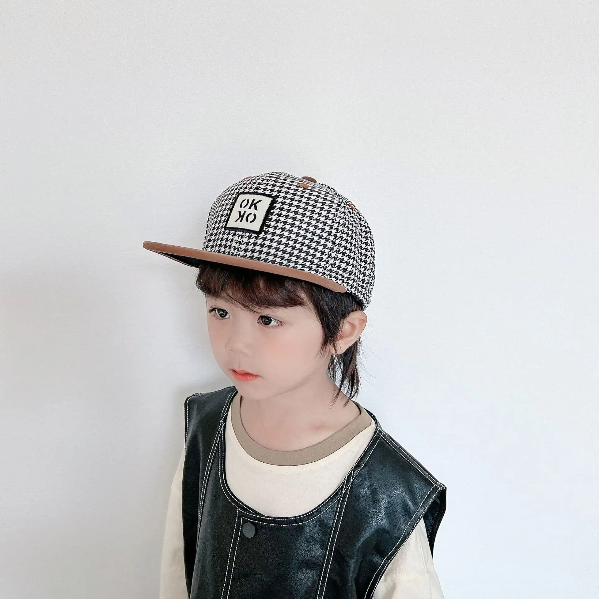 Plaid Spring And Autumn Sun Hat