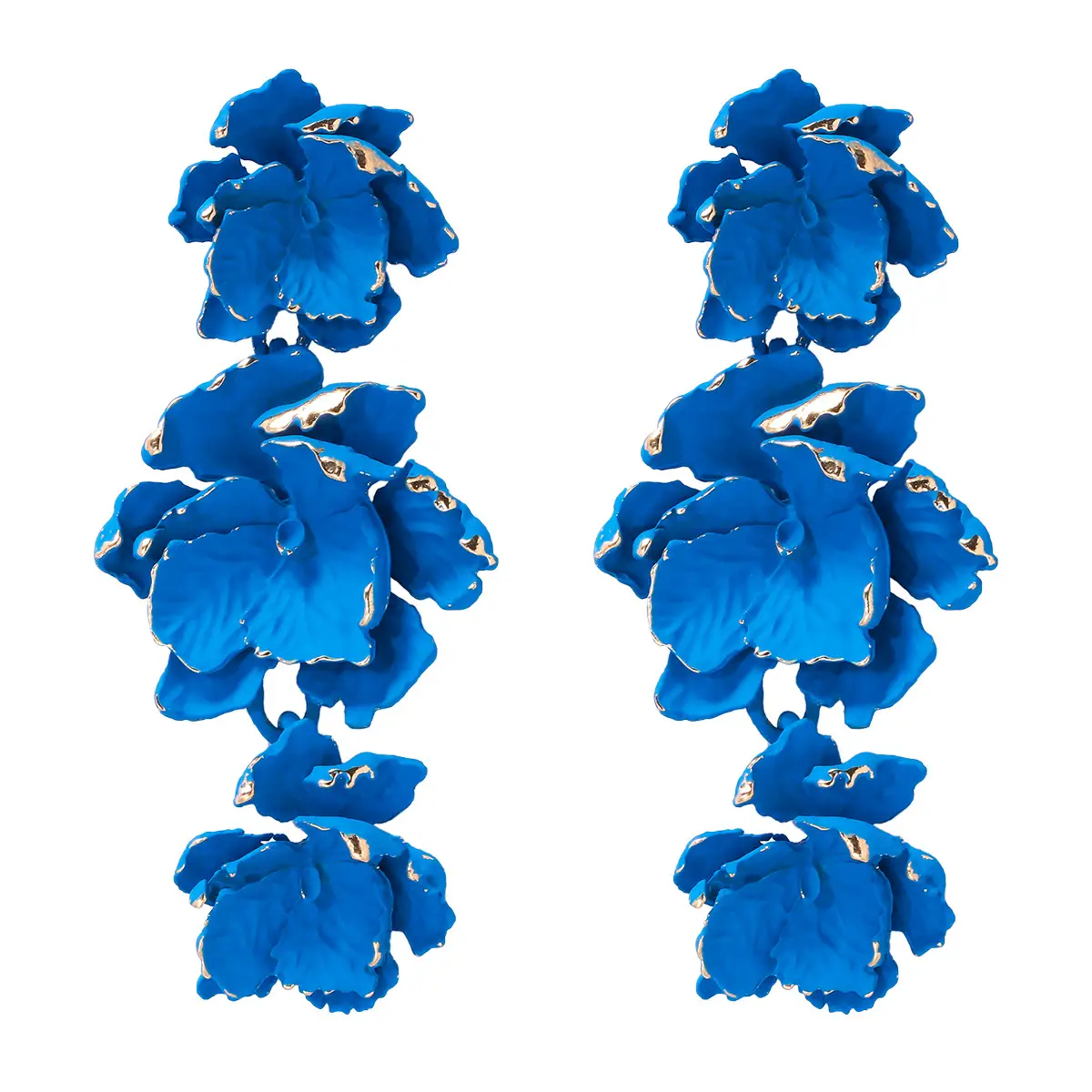 Alloy Creative Design Flower Flower Eardrops Paint Earrings Street Ornament