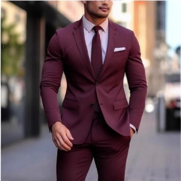 Elegant Banquet-Ready Business Suit Mens Slim-Fit Suits Set