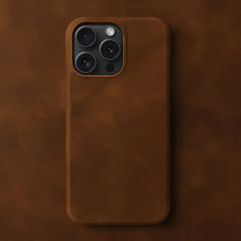 Applicable Crazy Horse Pattern Leather Phone Case