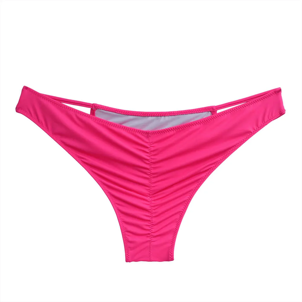 Bikini Pants Front Three Belts Back Mid-length - Black