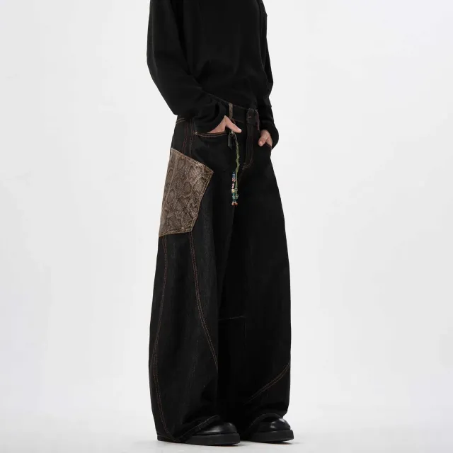 Snake Year Limited Machete Python Black Jeans Black - Shop at LoveMi
