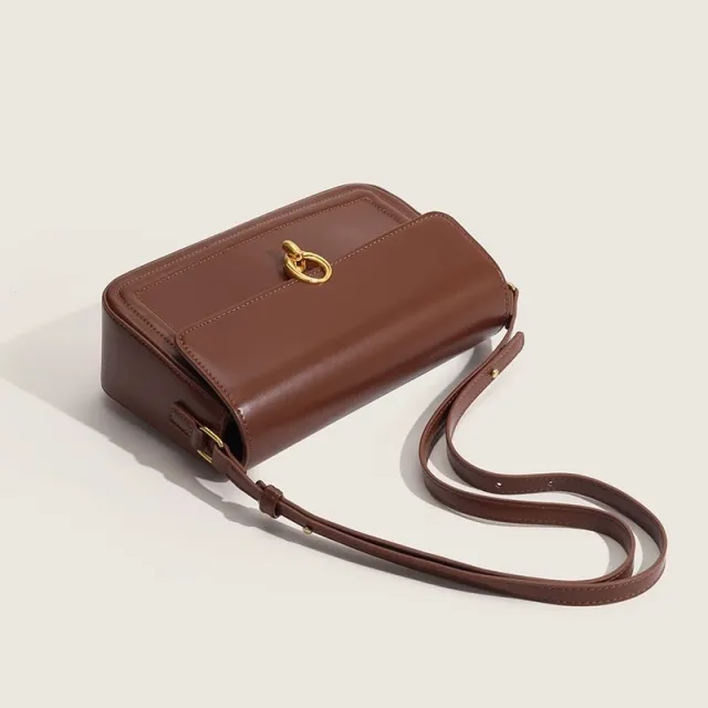 Light Luxury Commuter Underarm Bag French Minority Handbag Brown - Shop at LoveMi