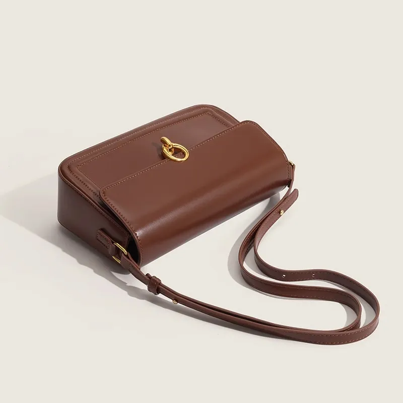 Light Luxury Commuter Underarm Bag French Minority Handbag - Brown