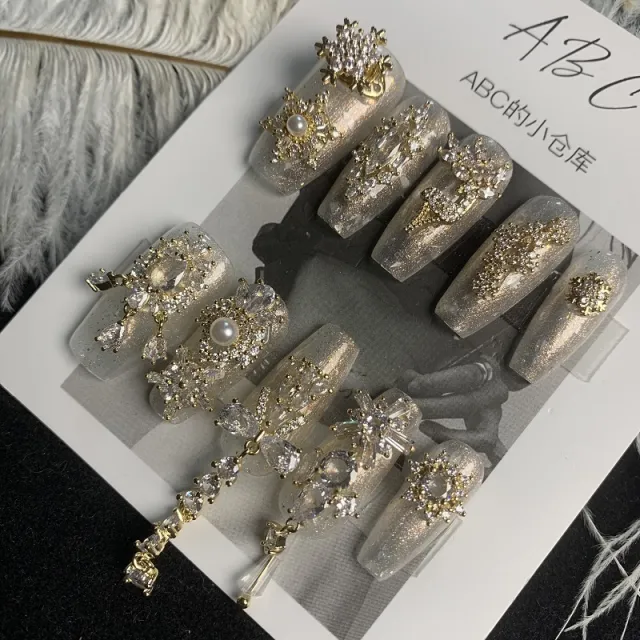 Temperament Finished Nail Beauty Pure Work Fixed Detachable Wearable Armor Sunset - Shop at LoveMi