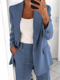 Pure Long Sleeveless Simple Draping Wide Leg Casual Suit - G76Z89 - View 1