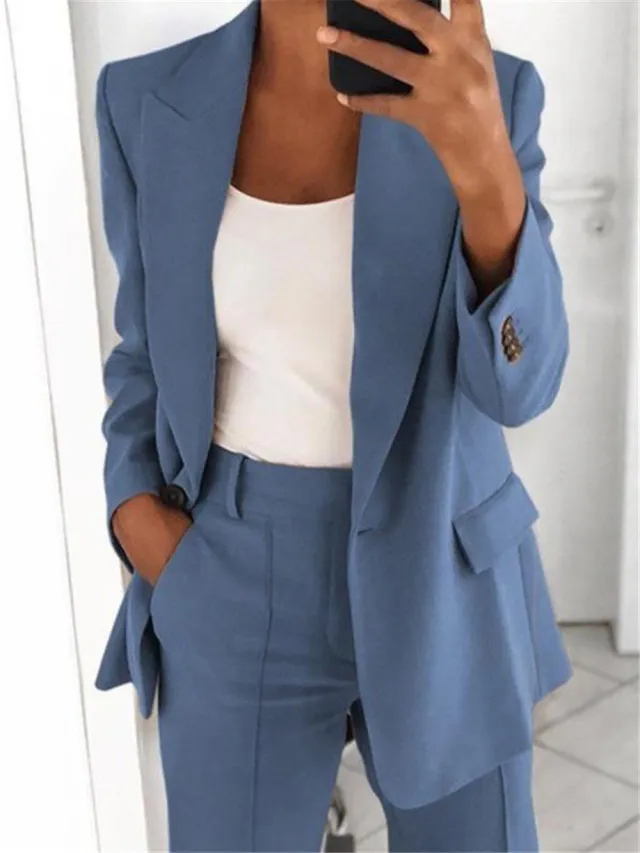 Pure Long Sleeveless Simple Draping Wide Leg Casual Suit G76Z89 - Shop at LoveMi