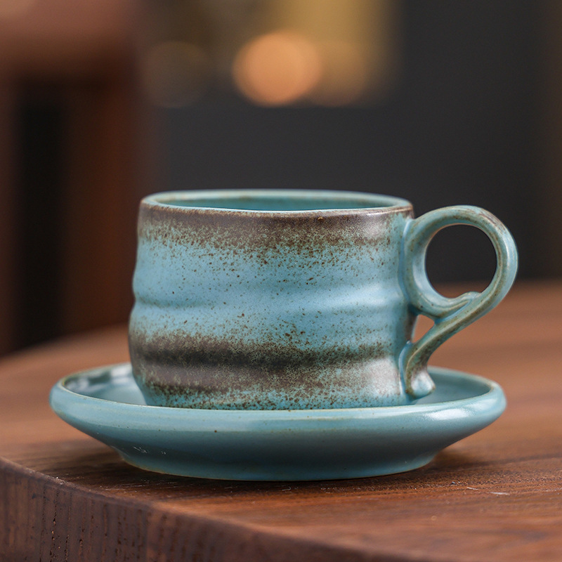 Nordic-style Ceramic Coffee Cup And Saucer, Latte Art Afternoon Tea Set