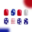 Nail Tip Finished Glitter Red And Blue Combined Multicolor view 5