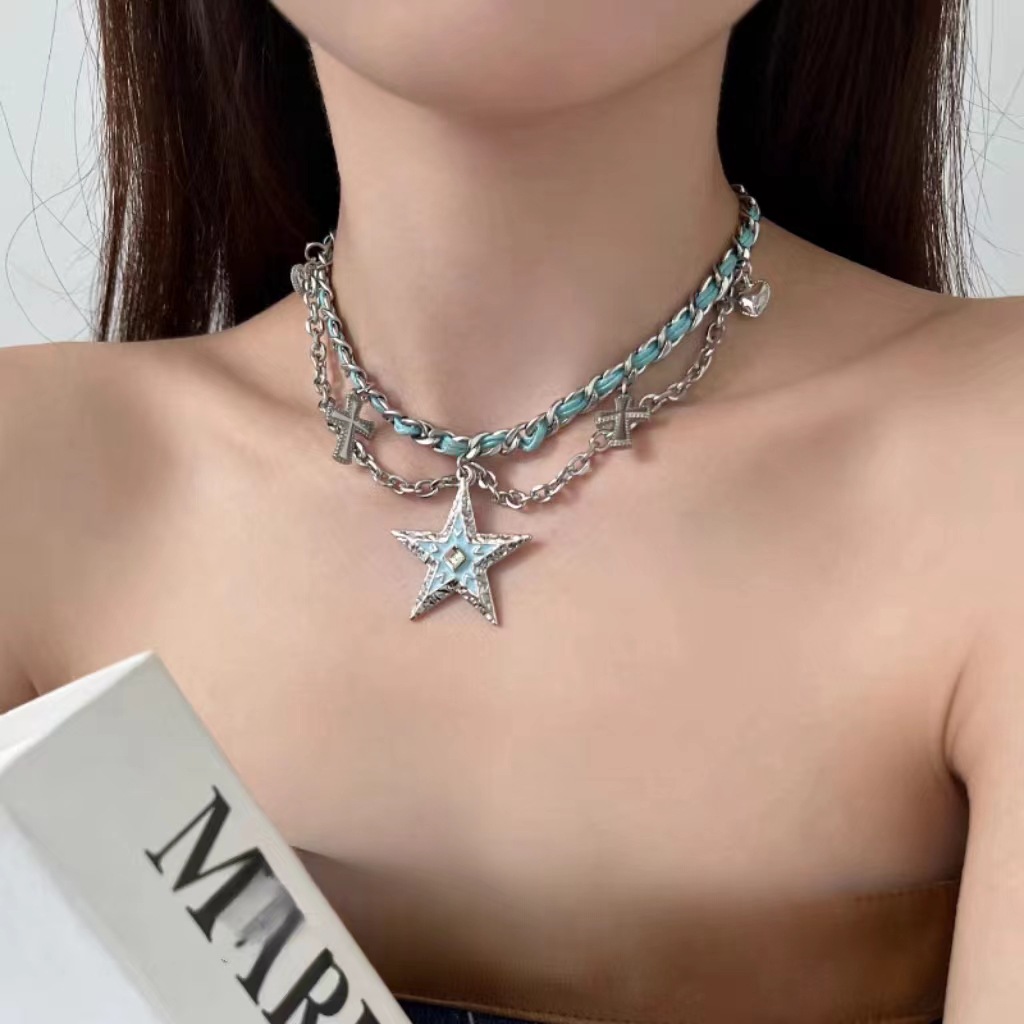 Womens Affordable Luxury Versatile High-end Collarbone Necklace