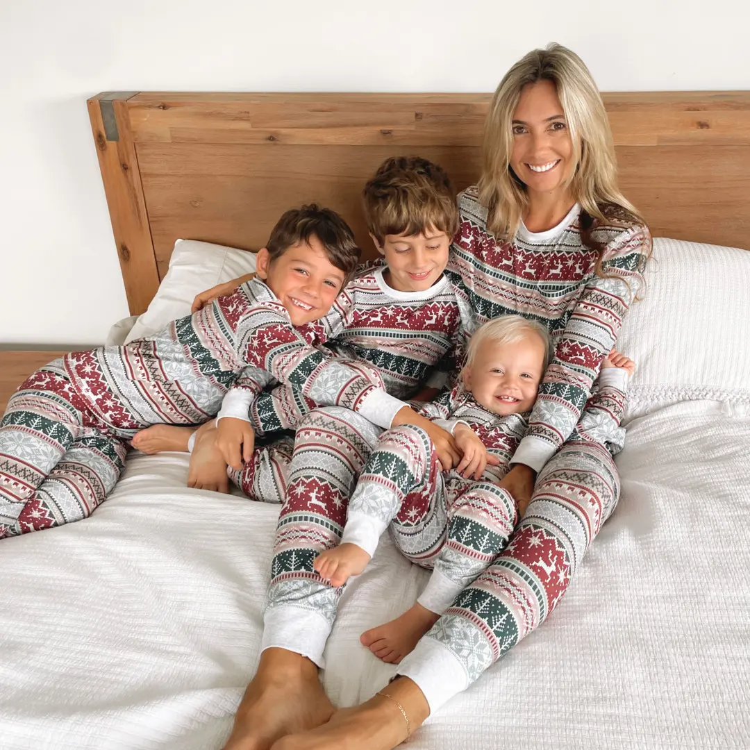 Christmas Printed Parent-child Wear Homewear Family Set