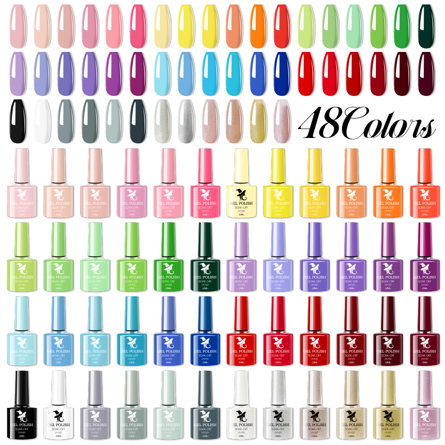 48 Color UV Phototherapy Plastic Gel Nail Polish Suit 3