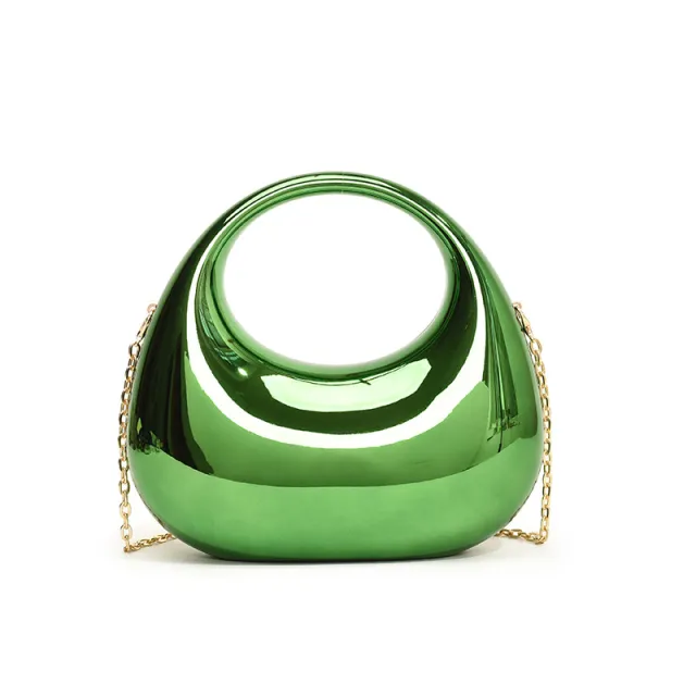 Acrylic Small Size Gold Handbag Chain Shoulder Oblique Green - Shop at LoveMi