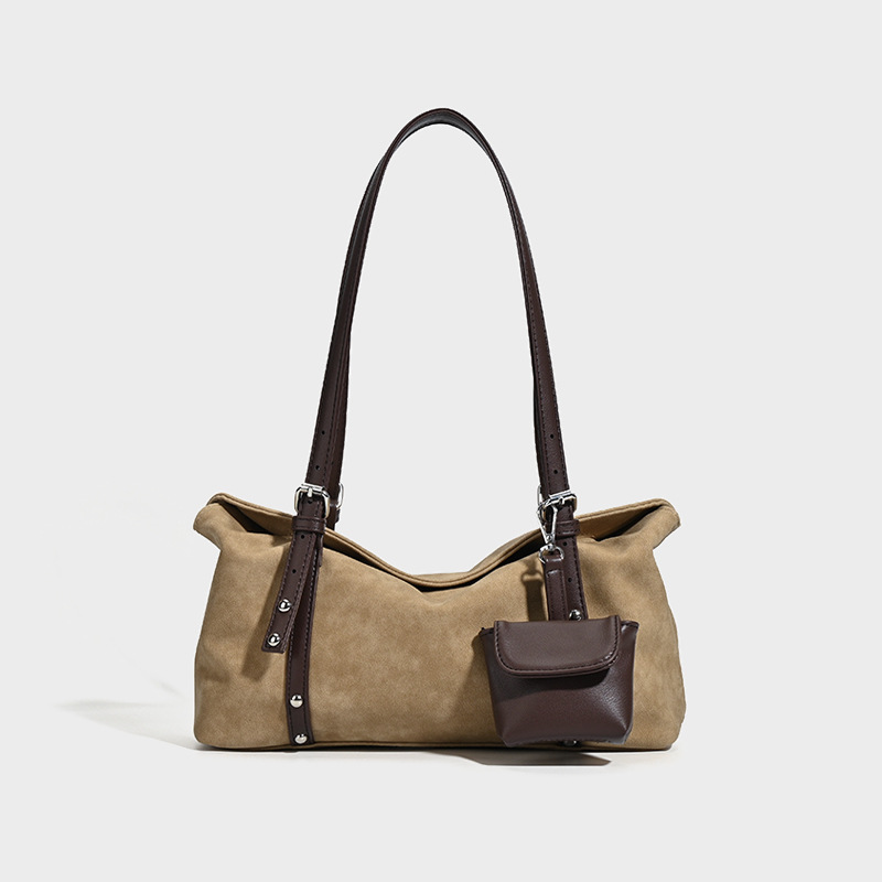 Retro Suede Pillow Bag For Women Large Capacity Perfect For Fall And Winter