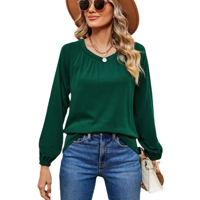 Women's Fashion Casual Loose Pullover Dark Green - Shop at LoveMi