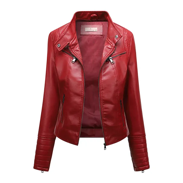 Women's Slim Jacket Thin Spring And Autumn Coat Red - Shop at LoveMi