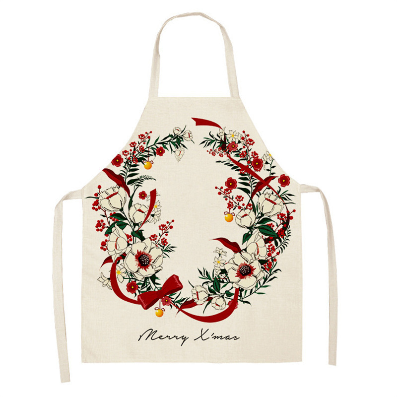 Home Cooking Linen Oil-proof And Stain-proof New Christmas Apron