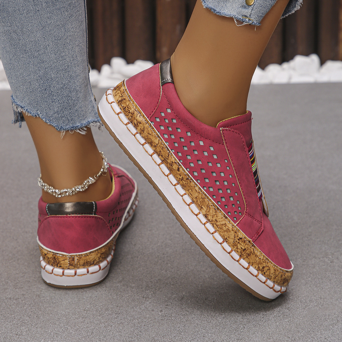 PU Slip-On Wedge Flats, picture 4 of 6