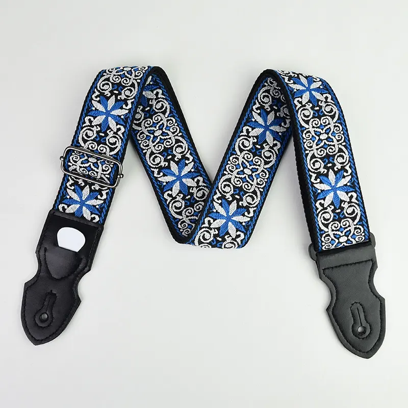 Guitar Strap Folk Leather Electric Personality Wooden