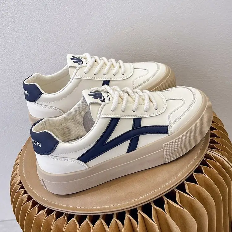 Platform White Shoes Thin and All-matching Casual Retro Sports