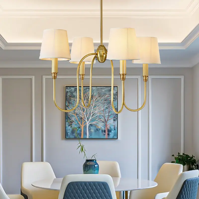 Copper Bedroom Chandelier Simple Living Room Dining