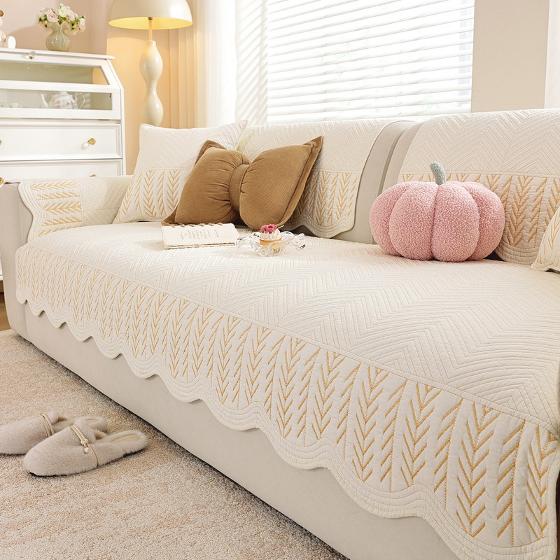 Quilted Cotton Sofa Cushion Cover, picture 3 of 6
