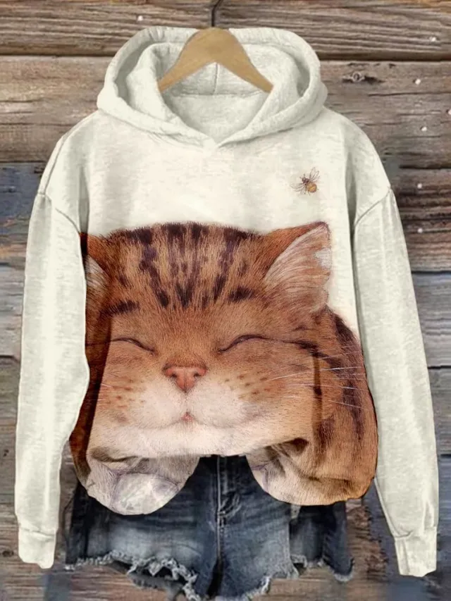 3D Digital printed Sweatshirt For Women Loose fitting Casual Pullover 419Style S - Shop at LoveMi