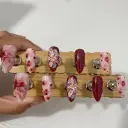 Blooming Hand-painted Three-dimensional Carved Mid-length Manicure Wear Nail view 2