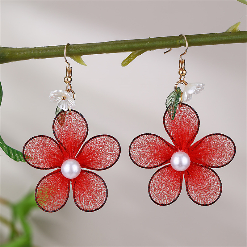Ethnic Leaves Lily Female Earrings Diamond