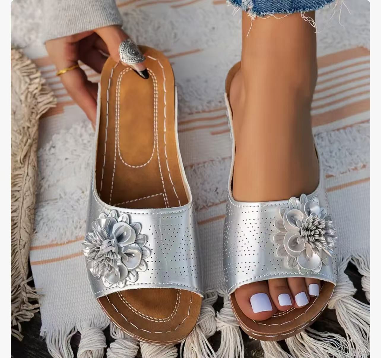 Open-Toe Slide Sandals, picture 2 of 11