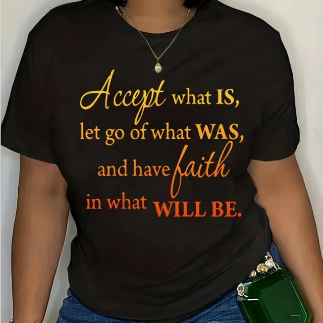 Women's Fashion Personalized Letter Print T shirt Black - Shop at LoveMi