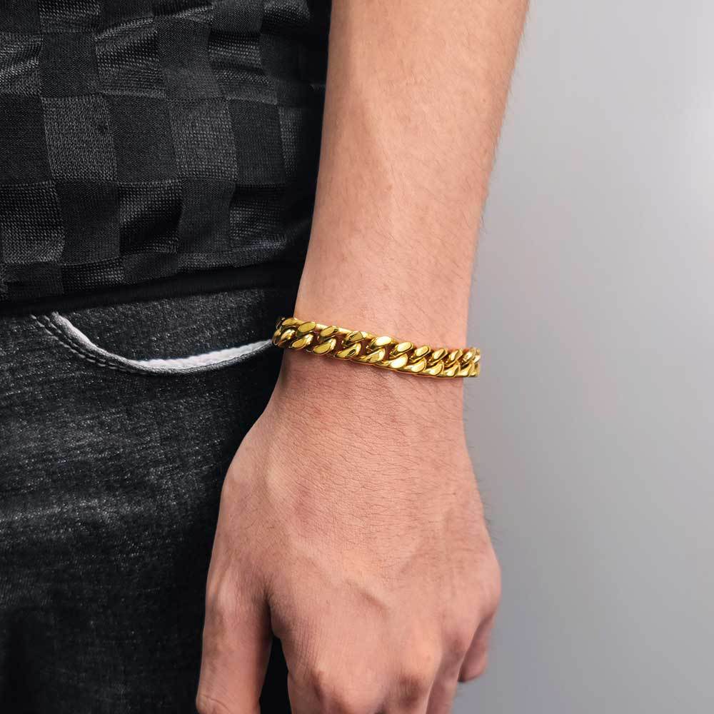 Hip Hop Four-sided Grinding Chain Encrypted Stainless Steel