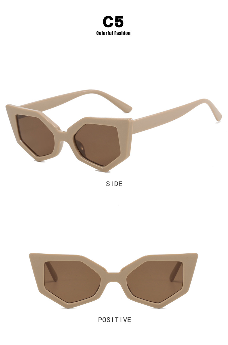 Fashion Polygon Hip Hop Irregular Sunglasses - Image 16