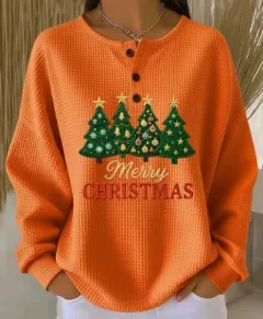 Womens Retro Casual Laid-back Sweatshirt - B32Law2Ct8Cf0Dz-S - View 1