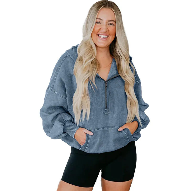 Loose Casual Style Large Pocket Patchwork Sweatshirt - Lc25320092P604-M