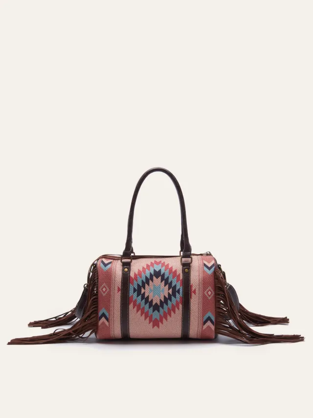 Cotton And Linen Shoulder Handbag Khaki - Shop at LoveMi
