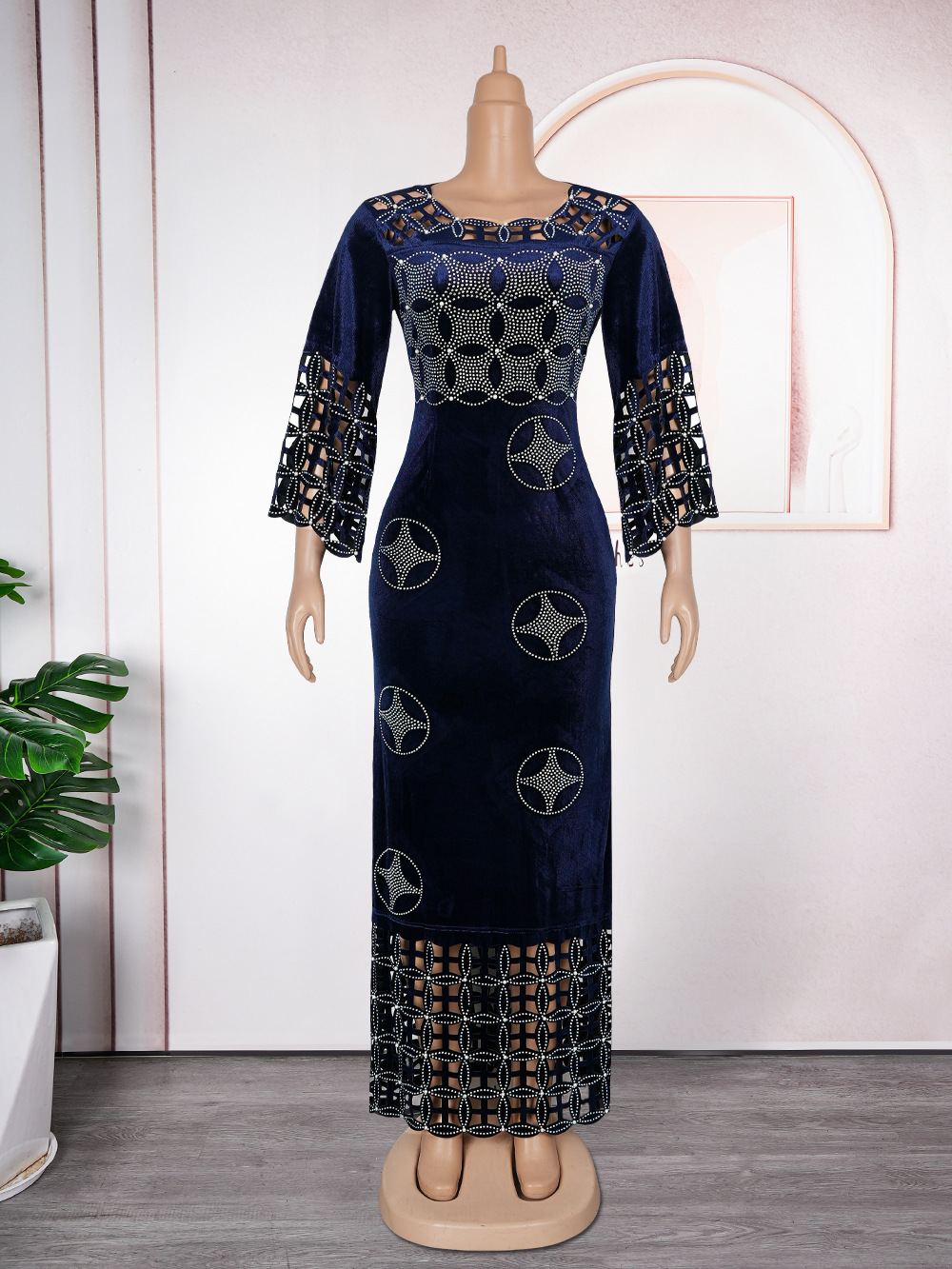 Embroidered A-Line Maxi Dress, picture 7 of 7