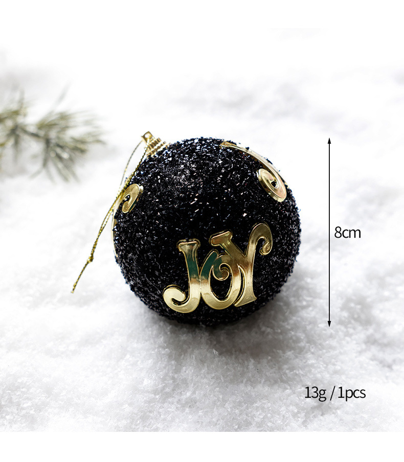 Black And Gold Plush Christmas Ball Christmas Tree Ornament 41 9c5303a3 e58d 43d0 a368 b020b3701b03