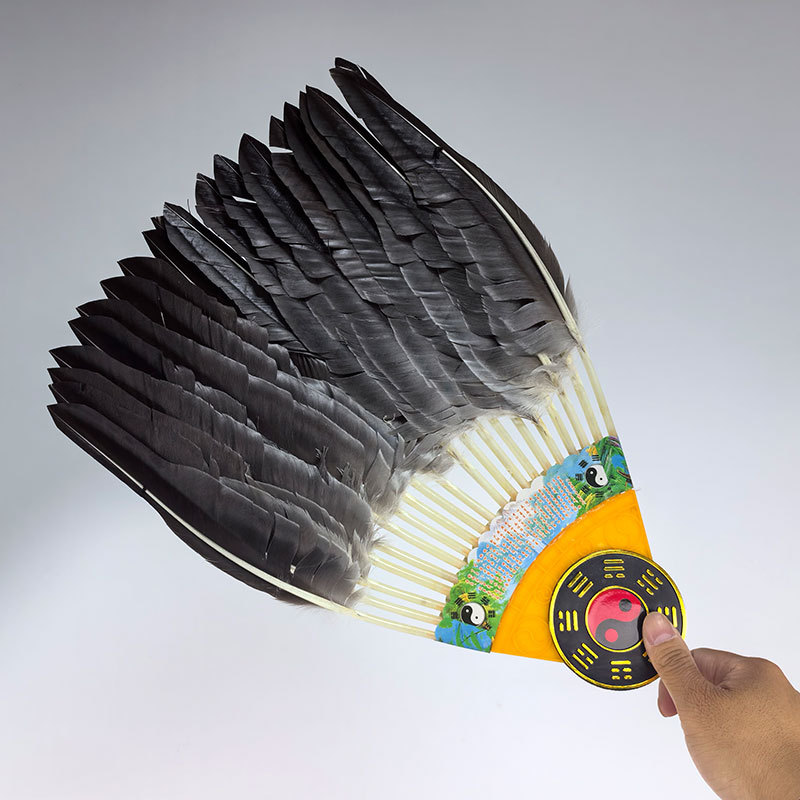 Integrated Lens Fan Chinese Traditional Craft Fan