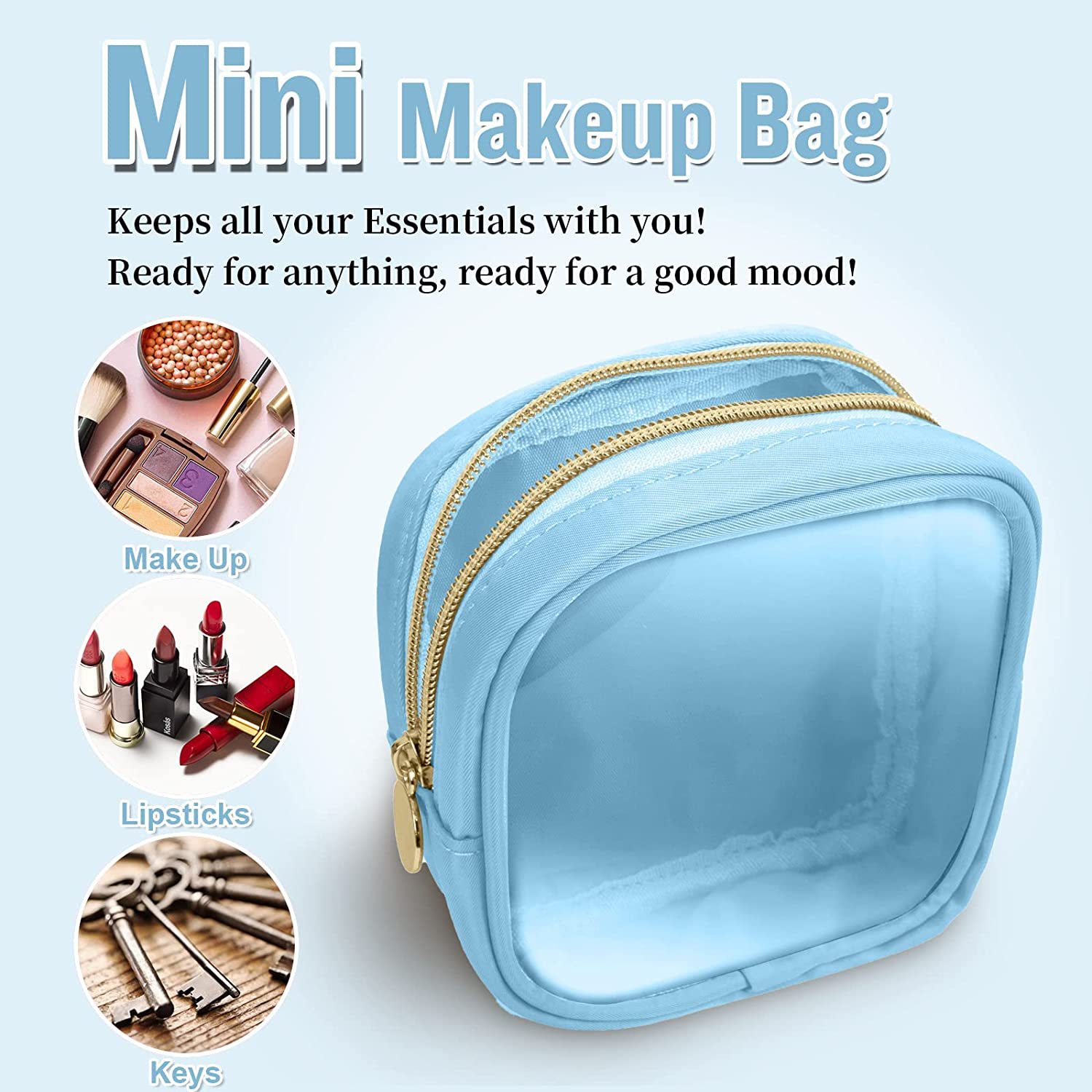 Title 3, Nylon Cosmetic Bag Pvc Transparent Waterproof